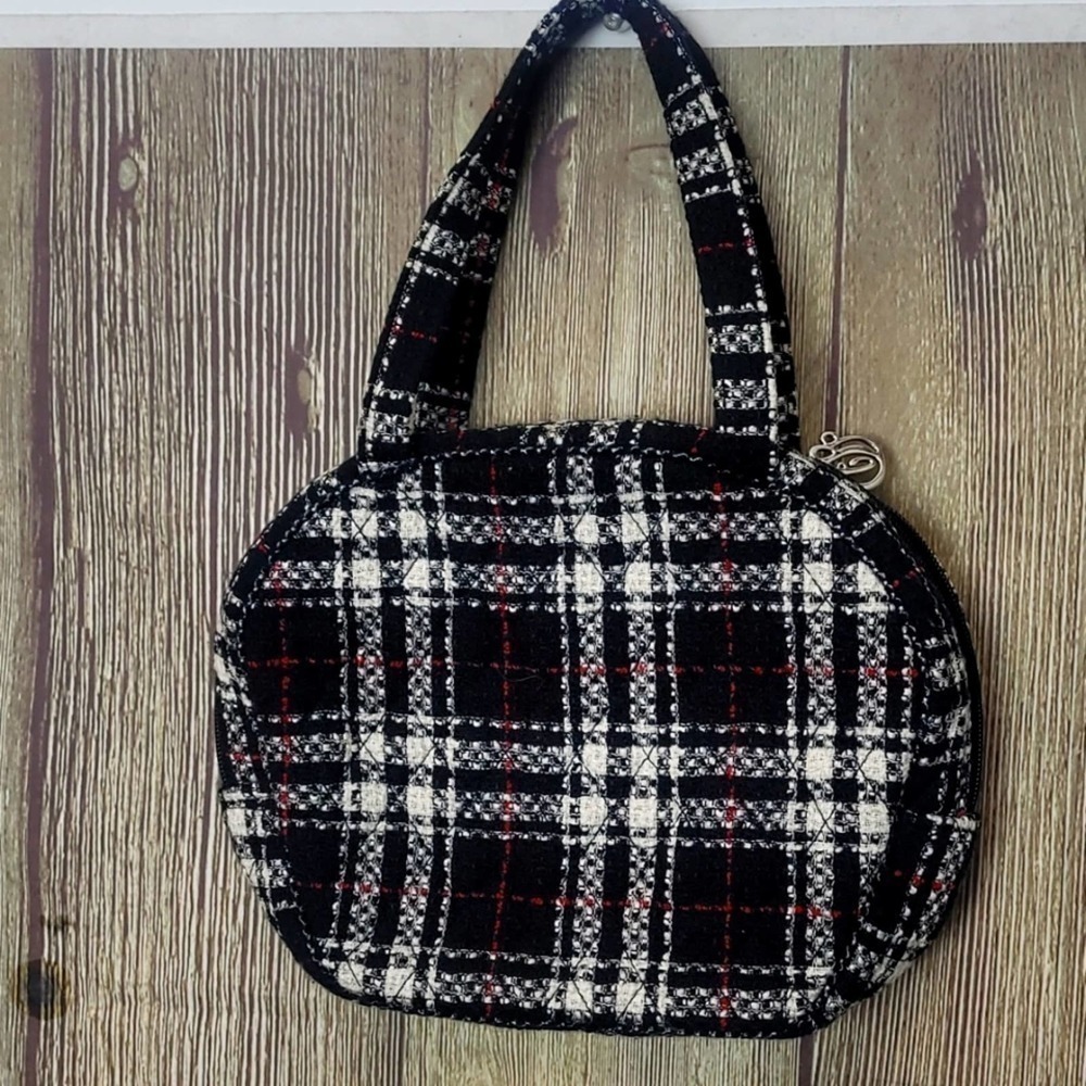 Vera Bradley Plaid Bag Bowling Ball Organizer Tweed Black Red